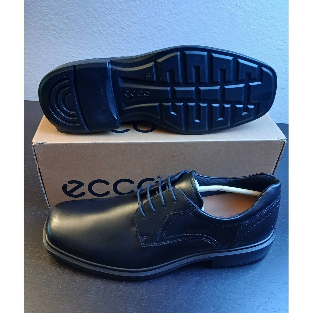 ECCO Helsinki 2 Men Derby Black Leather Dress Shoes 500164 01001 Men US 10-10.5